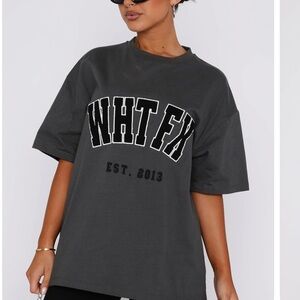 White Fox Boutique Charcoal Graphic Tee